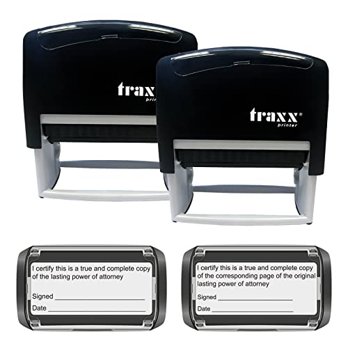 I Certify This is a True Copy/Corresponding Page of Original Lasting Power of Attorney [2 Pack] - for Solicitors, Financial Advisors Stock Rubber Stamp - Traxx 9015 …
