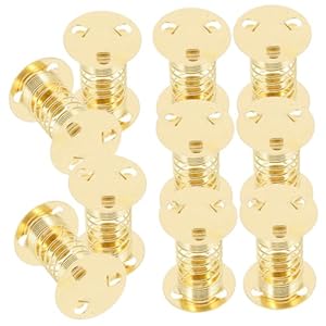 MUCKLILY 10 Stück Federbasen Golden Stahl