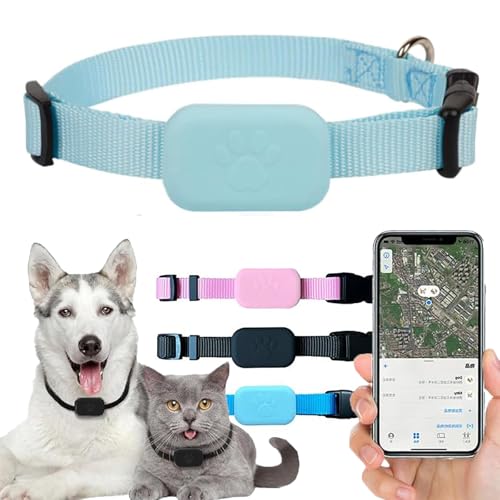 AIDODIA Gps Gatti – Collare Gps Gatto Impermeabile – Tracker Per Gatti, Compatibile Airtag Gatto E Ios/Android, Localizzazione In Tempo Reale, Leggero E Regolabile,batteria a lunga durata (Blu)