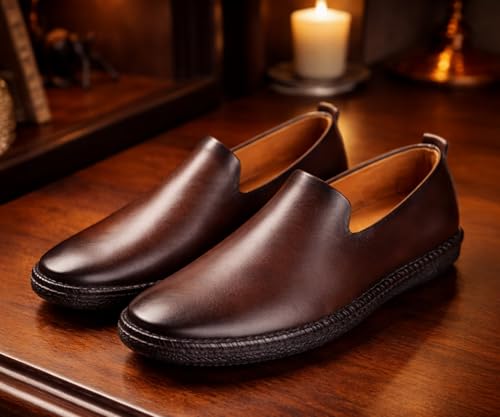 Image of Kraasa Men's Jutis Ethnic Casuals, Slip-on Closure, Stylish Loafers | Perfect for Formal Wear, Business and Parties