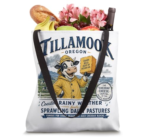 Tillamook Oregon Cheddar Cheese Capital - Bolsa Tote Vintage miniatura 4