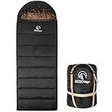 REDCAMP Saco de dormir XXL Grafeno, 3 – 4 estaciones, talla grande, para adultos, cómodo saco de dormir de franela compacto, saco de dormir para el tiempo al aire libre invierno, mochilero, camping