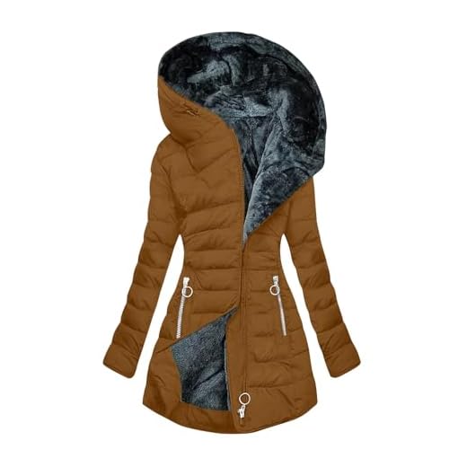 Manteaux Duvet Femme Doudoune élégant Longue Manteau Zippé épais Chaud Parka Blouson Veste Chaud épais Long Fourrure Veste Chaud Hiver avec Capuche Fourrure Grande Taille Duvet en Coton Cadeau