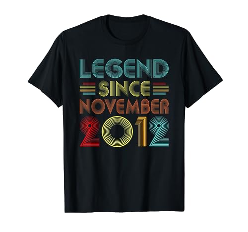 Legend Since November 2012 Birth Of Birthday Gifts Vintage Camiseta
