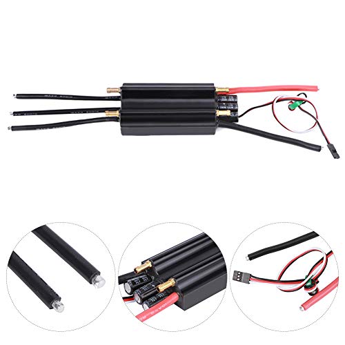 ESC de Bateau RC, ESC sans Brosse étanche pour Bateau 120A RC avec Accessoire de contrôleur de Vitesse électronique à Coque métallique Compatible avec Bateau RC Accessoires de Maquette de Bateau