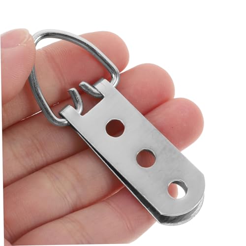 Image of HOMSFOU 20pcs D-Ring Picture Hangers Screws Three Hole Hooks for Hanging Art Mirrors and Frames Versatile Wall Mounting Hardware for Home Decor