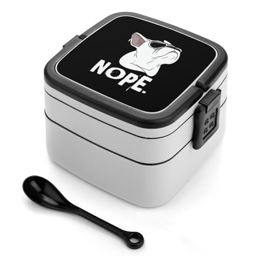 ランチボックス 2段 フレンチブルドッグ 犬柄 弁当箱 おべんとう箱 寿司ボックス ピクニックボックス 弁当ケース 食器付き 大容量 漏れ防止 携帯便利 軽量 オフィス キャンプ 通勤 通学 1000ml