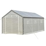 ✅ESTRUCTURA DE ACERO: Estructura resistente de acero con recubrimiento de pintura blanca en polvo para garantizar su resistencia a la intemperie y a la corrosión. Cuenta con 4 cuerdas de sujeción y 12 piquetas para fijar en el suelo