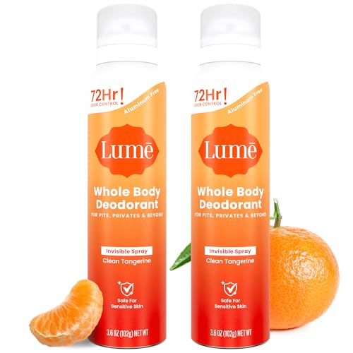 Lume Whole Body Deodorant Spray Aluminum Free - 3.6 oz (Clean Tangerine)