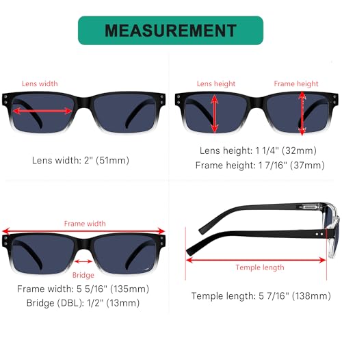 Image of Eyekepper Vintage Reading Sunglasses for Men - 5 Pack Grey Tinted Lens Readers +4.00
