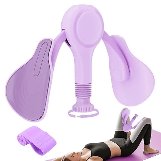 Inner Thigh Exerciser for Women, Adjustable Pelvic Floor Muscle Exercise Devices, Arm Workout for Men and Women, 360¡ã Hand-Crank Forearm Trainer