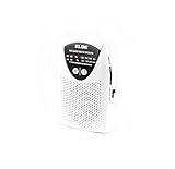 radio analogicas Altavoz incorporado Elbe RF-50 Miniradio de bolsillom sintonizador analógico am/fm, auriculares incluidos, supel slim, altavoz incorporado, funciona con pilas, color blanco