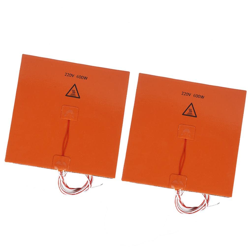 UJEAVETTE 2Pcs 200x200mm 220V Silicone Heater Pad 3D Printer Heat Bed Heating Mat-image-21