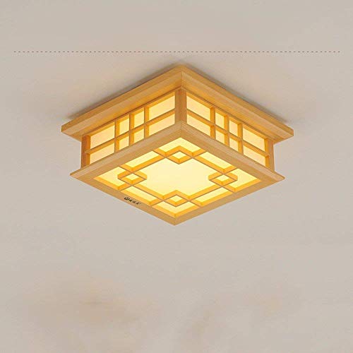 Plafonnier moderne LED chinois en bois noble GZZ Deng luminaire haut de gamme 30cm