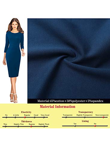 Image of VFSHOW Womens Slim Zipper Up Work Business Office Party Bodycon Pencil Sheath Dress