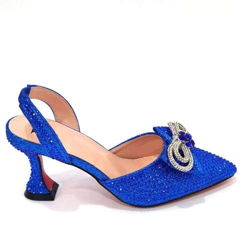 Women Shoes and Bag Set Buckle Strap Pointed Toe Shoes Matching Bag Set for Offices Ldies Party Dressr Rainbow4