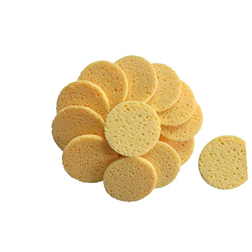 NULYLU Cotton Makeup Pads 20pcs Round Face Cleaning Puff Soft Sponge for Skin Care