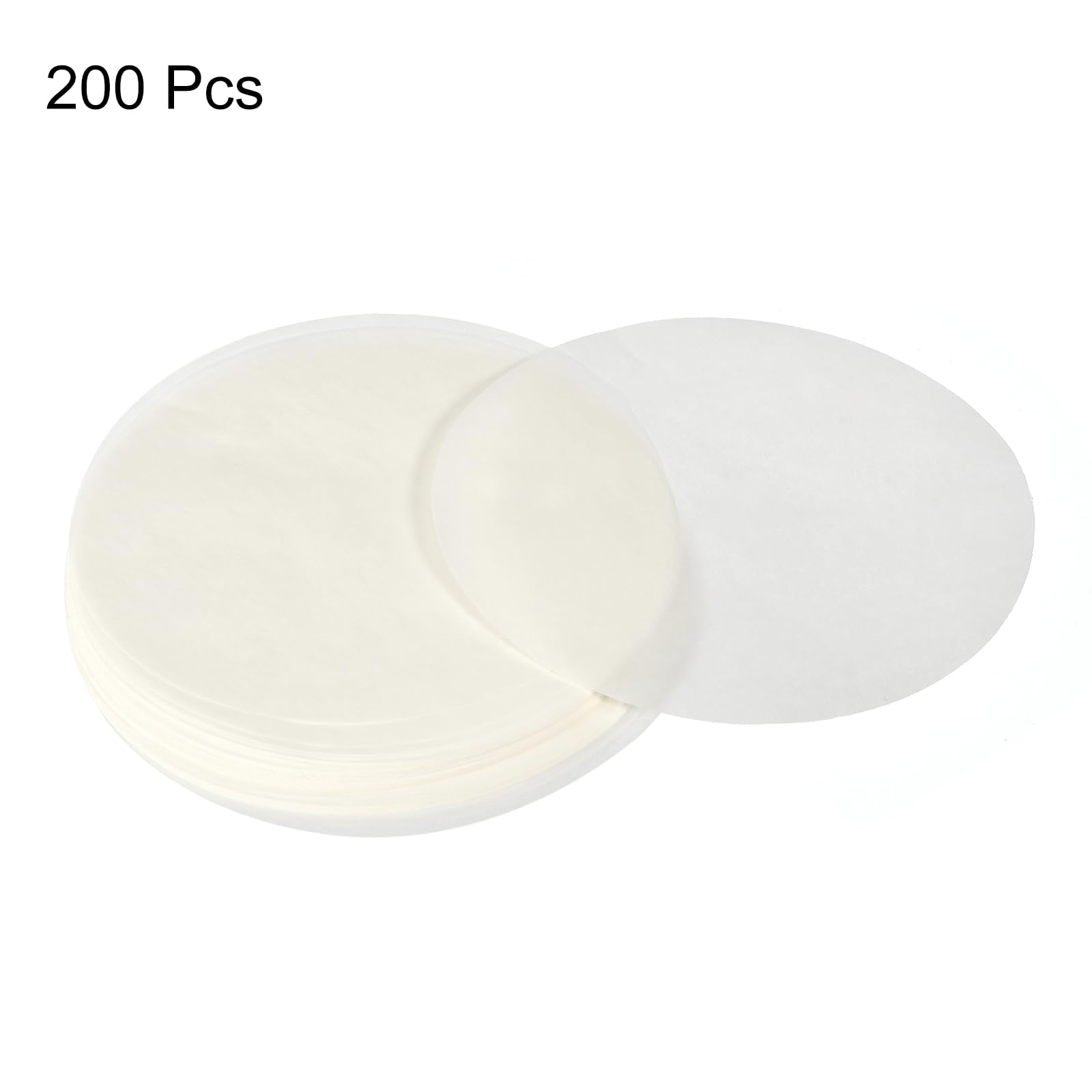 Uxcell 100 Fogli Di Carta Pergamena Rotonda Antiaderente - Diametro 20 Cm - Per Friggitrice Ad Aria, Forno, Microonde
