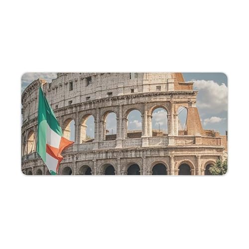 Protector para escritorio con diseño Coliseo Romano y bandera italiana miniatura 1