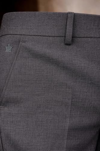 Image of Louis Philippe Men's Slim Fit Everyday Smart Wear Comfort Stretch Work Ready Solid Formal Trouser