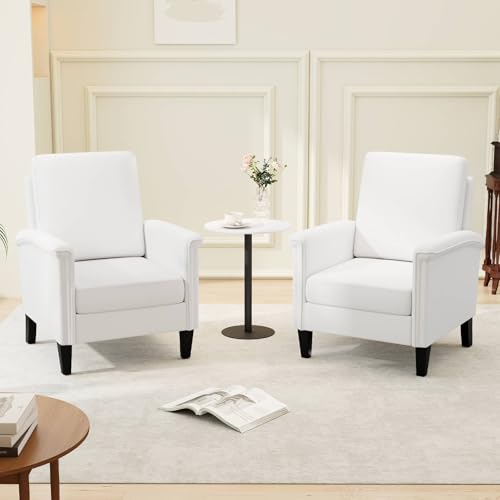 Sillón Plegable Blanco con Tela de Lino miniatura 3