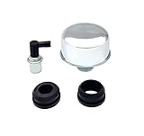 Chrome Valve Cover Breather and Valve Set Fits Ford SB 289 302 351W 351C 400M