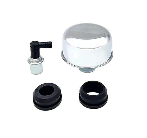 Chrome Valve Cover Breather and Valve Set Fits Ford SB 289 302 351W 351C 400M