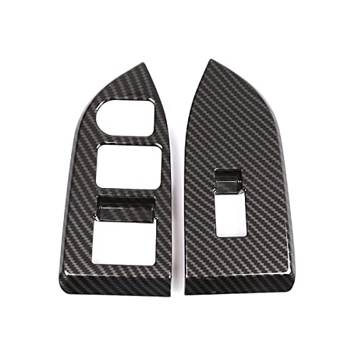KELEIMAI Car Accessories Fit for Subaru BRZ Toyota 86 2012-2020 Interior Window Lift Switch Decoration Cover Trim (Carbon Fiber Style) ABS 2 PCS