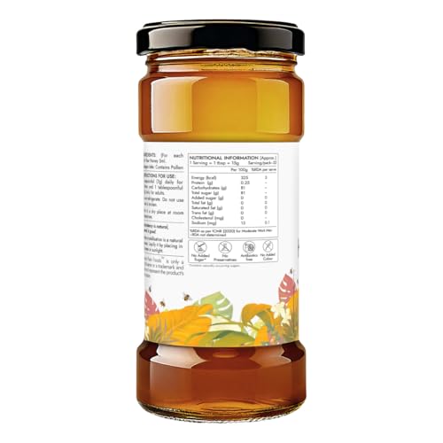 Image of Kapiva Organic Honey 500gm | NMR tested | Unprocessed & Unpasteurized Honey |100% Raw Pure & Natural | Strengthens Immunity | 0% Added Sugar No Preservatives