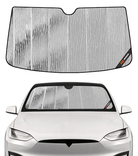 Pigenius Windshield Sun Shade for Tesla Model X 2016-2026, Custom Fit Front Window Sunshade...