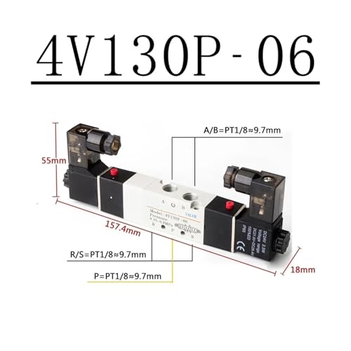 Électrovanne pneumatique 4V130P-06 AC24V à commande directionnelle - 4