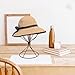 Mydio 2 Pieces Modern Metal Hat Stands Durable Stable Metal Hat Cap Rack Wigs Holder, Metal (black)