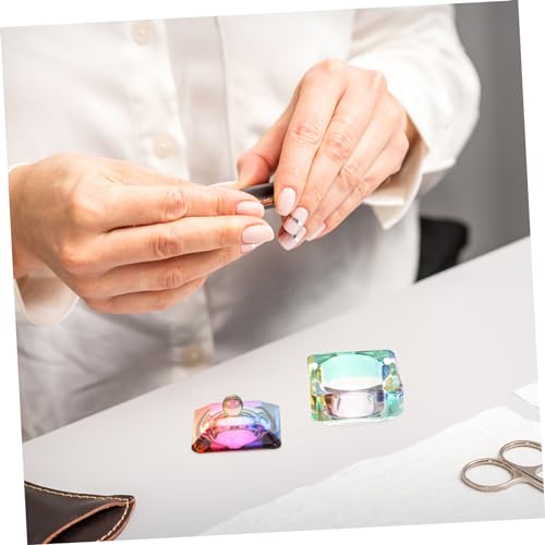 Ipetboom 2 piezas cuencos de uñas de cristal para pedicura miniatura 7