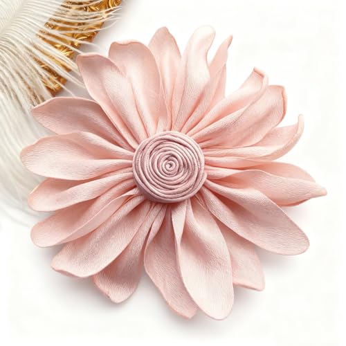 Image of Dainty Satin Fabric Flower Brooches Pin Burnt Edge Black Daisy Brooch Pin Elegant Lapel Pins Christmas Brooches Pin Dress Skirt Scarf Hat Pins Accessories Wedding Party Gift 4IN