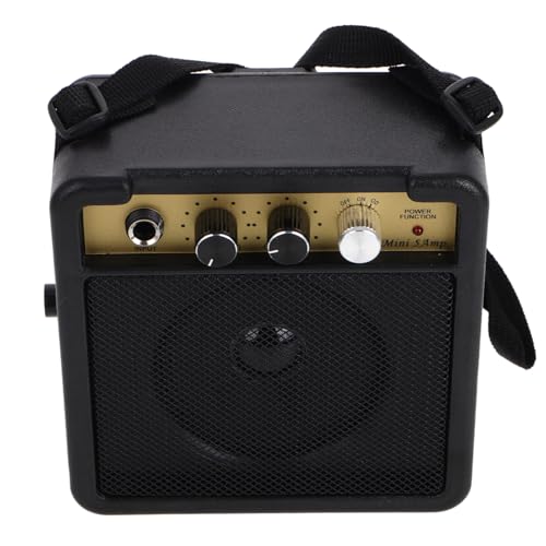 Angoily 1 Juego Amplificador De Guitarra Electrica Mini Amplificador Guitarra Miniamplificador Amplificador De Práctica De Guitarra Amplificador De Guitarra a Válvulas Metal Black