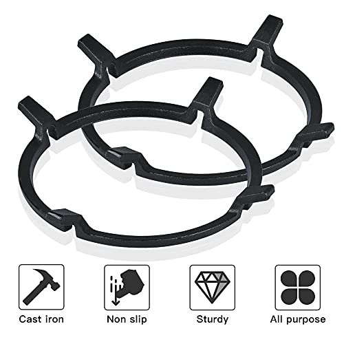 Worldity Non Slip Wok Ring, Carbon Steel Wok Ring for Gas Stove Burner, Cooktop wok rack Support Ring Holder Stove Rack for Wok Pan Support Ring Accessories