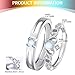 OIDEA Matching Rings for Couples: Moonstone Crown Promise Rings Adjustable Engagement Wedding Ring Set for Him and Her Valentine's Day Gifts for Men Women