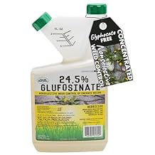 Liquid Harvest 24.5% Glufosinate Herbicide 32 oz Concentrate Makes 16 Gallons Non-Selective Weed Killer for Grass, Broadleaf Weeds & Woody Plants Glyphosate-Free Weed Control