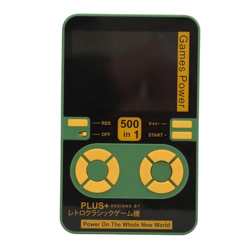 Riuulity Consola de Videojuegos Portátiles con Pantalla de 2,4 Pulgadas, 500 Juegos Clásicos, Banco de Energía Portátil para Juegos sobre la Marcha, Material ABS