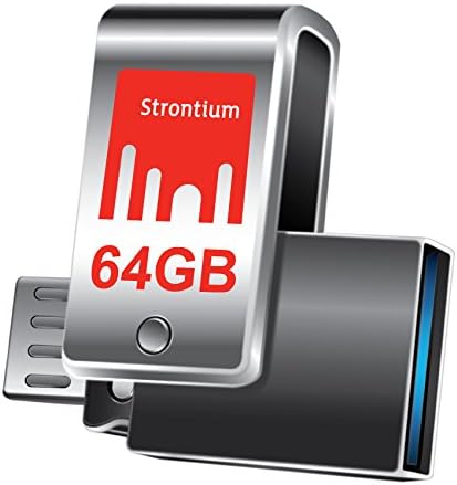 Strontium Nitro Plus 64GB OTG USB 3.0 Flash Drive with Micro USB Connector for Android Mobile Devices - SR64GSLOTG1Z