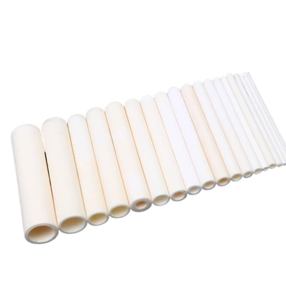 Tubo de cerámica de alúmina 2 uds longitud 200/400/300mm conductos huecos de porcelana resistentes a la abrasión, tubo aislamiento térmico protección paquete(300MM*43MM*55MM)