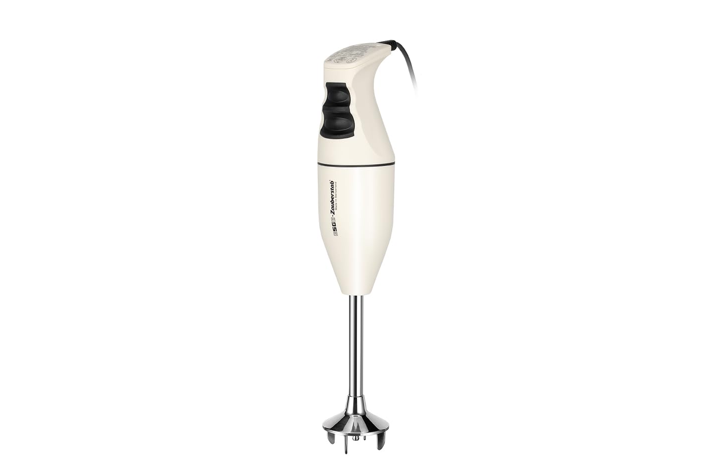 ESGE-Zauberstab 9240024 E 120 Select Creme, Stabmixer, Pürierstab inkl. Multimesser, Schlagscheibe Fleisch- und Gemüsemesser, Zerkleinerer, Messbecher 120 Watt