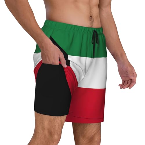 Short de bain séchage rapide pour homme à doublure compression - 3