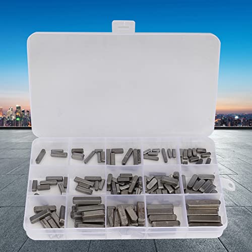 Drive Shaft Key, 140 PCS Professional Parallel Drive Shaft Key Round Ended Key, Parallel Drive Shaft Keys Set Kit for Industrial Use