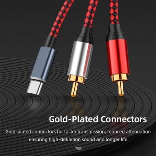 Cable tipo C a 2 macho de audio para eliminar ruidos en altavoz 7