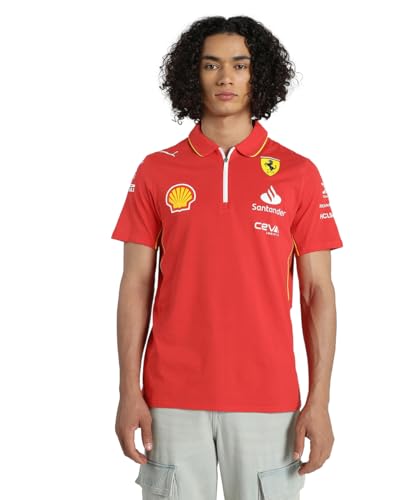 PUMA Polo del Equipo Scuderia Ferrari 2024 para Hombre - Rojo...