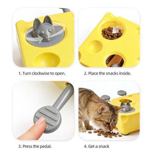 Alimentation lente pour chat glouton grâce au puzzle interactif durable - 8