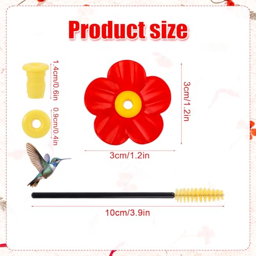 30pcs Hummingbird Feeders Replacement Flowers with 2 Cleaning Brush by Lyreh - Used condition - Image 2