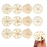 DOITOOL 20 Pcs Wooden Gyroscope Toys for Kids, 2.7In Unfinished Tops for DIY Painting and Creative Play Spinning Tops Enhance Hand-Eye Coordination