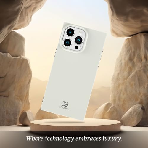 Image of COCOMII Rectangle for iPhone 15 Pro Max Case, Glossy Bone